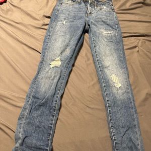 universal thread size 00/24r jeans. worn.